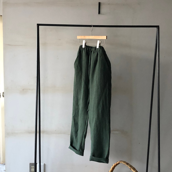［SALE］"冬パン"　４ポケットパンツ＊belgian-linen25起毛 1枚目の画像