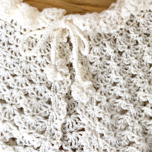 ポンチョ・ケープ WHITE TEBE CAPES 受注製作 ベビーケープ ポンチョ(白 淡雪) Baby Cape Poncho