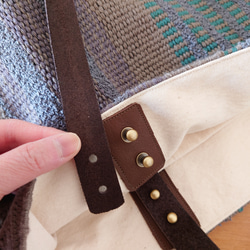 『TATAMI tote×shoulderbag 』畳織り鞄 手織り 手持ち肩掛け2wayバッグ A4サイズ 5枚目の画像