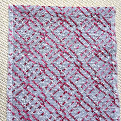 綿の刺繍半衿 フーシェピンク 7枚目の画像