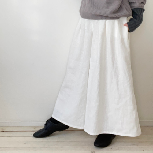 siro リネン100% ワイドパンツ