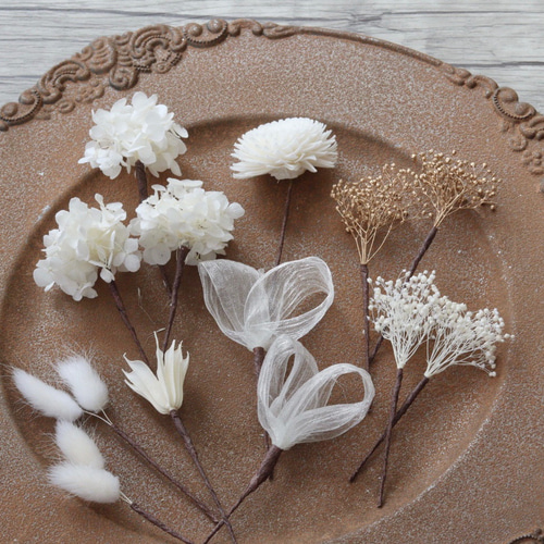 ドライフラワー ヘッドパーツ☆成人式 卒業式 袴 振袖 前撮り 七五三