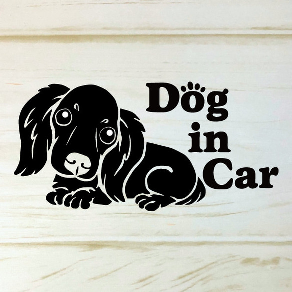 ★New★Baby in car　ステッカー★Dog in car ミニチュア　ダックスフンド★シール★車に 3枚目の画像