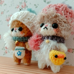 ちょうだいポーズ キジトラ猫 あみぐるみ ストラップ もふもふ