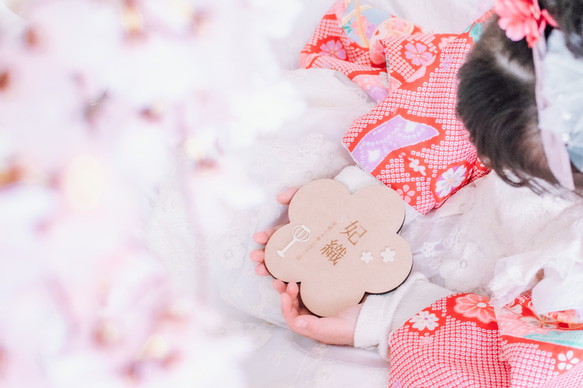 予約販売【木製　名前札-SAKURA-】雛祭り　桃の節句　ひなまつり　girls festival 　初節句　雛人形 6枚目の画像