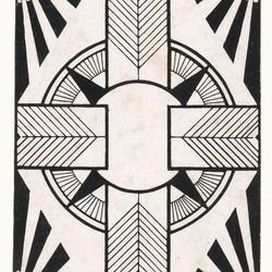 -Ornament met Circle en kruis- (1905) 徽章藝術圖形 第2張的照片