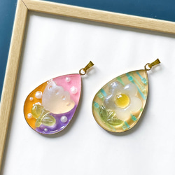 果凍之花  | 項鍊墜飾  Jelly flower necklace pendant  | UV resin 第1張的照片