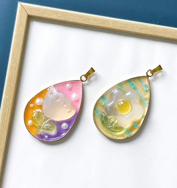 果凍之花  | 項鍊墜飾  Jelly flower necklace pendant  | UV resin 第1張的照片