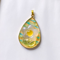 果凍之花  | 項鍊墜飾  Jelly flower necklace pendant  | UV resin 第3張的照片