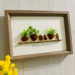 シーグラスアート 癒しの森 お月見 ガラス細工 インテリア雑貨 北欧