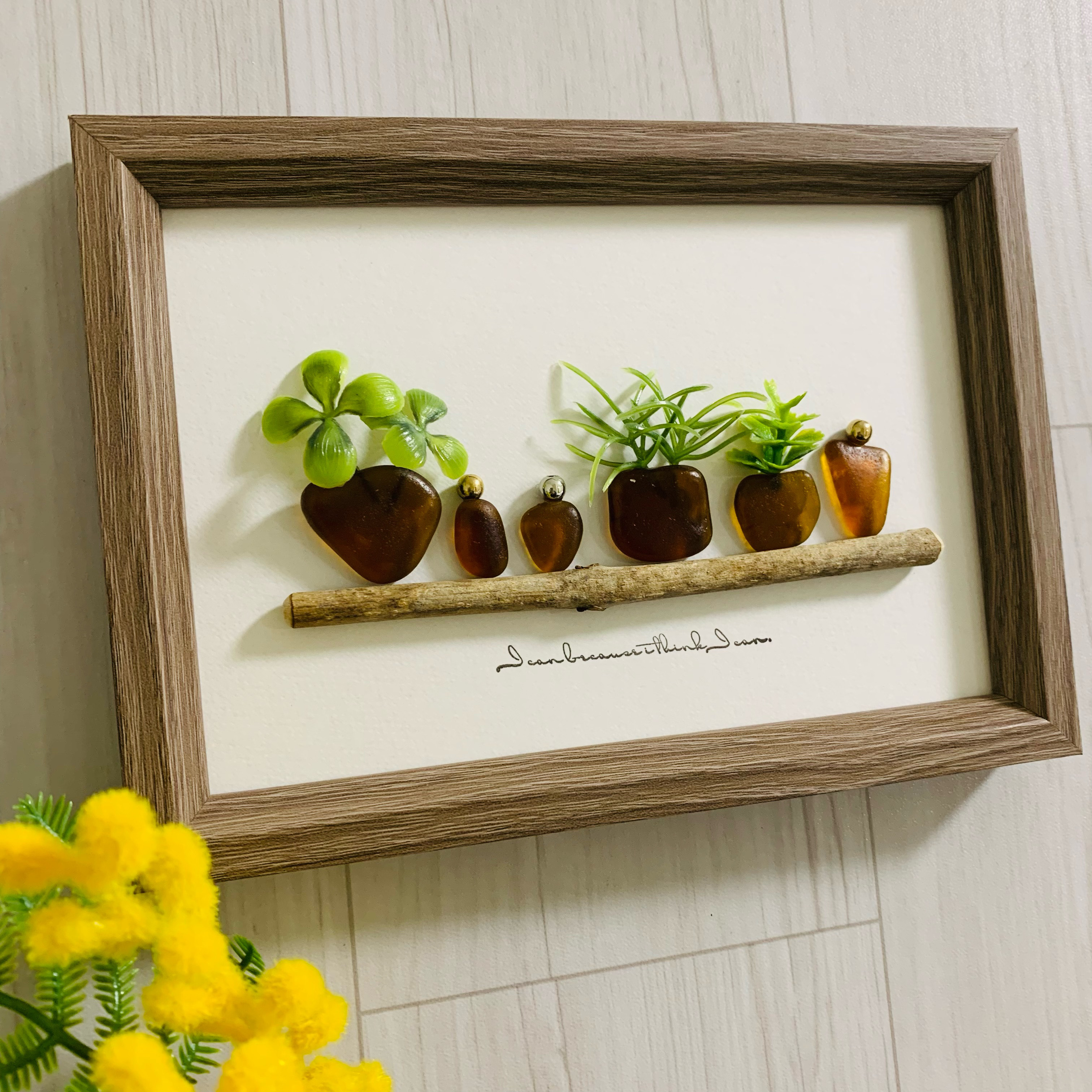 シーグラスアート アートパネル 海の宝石 北欧 ガラス細工 インテリア