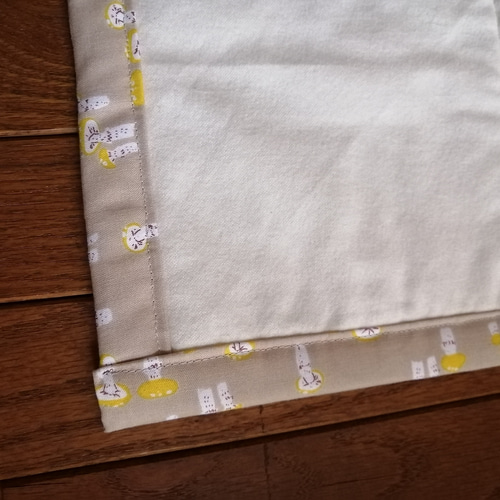 パッチワーク ベビーキルト ブランケット ブラウン 大きめサイズ 雑貨