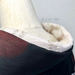 綿の刺繍半衿 亜麻色のサークル刺繍【あと3点】 6枚目の画像