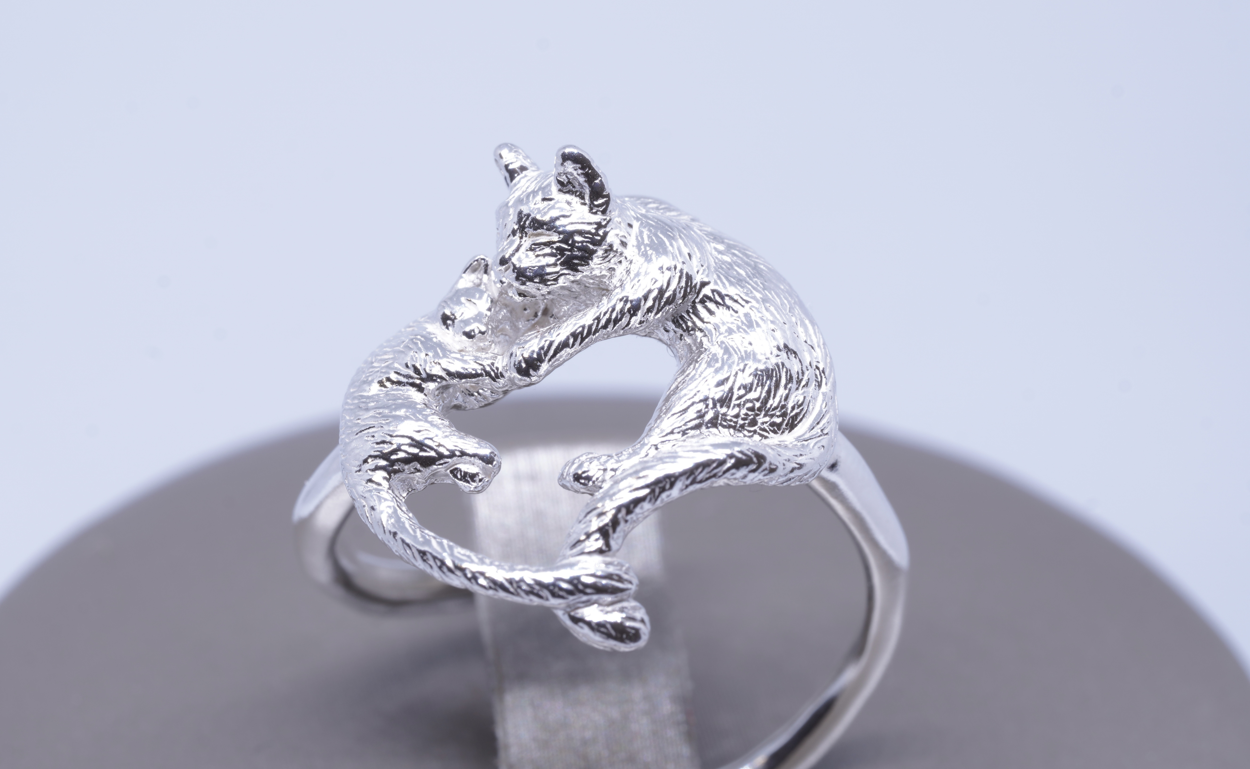 ハート猫　リング　SILVER925