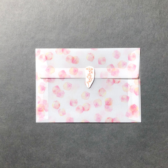 桜吹雪の封筒 3枚目の画像