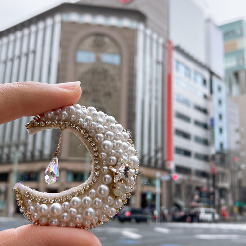 【素敵な輝き☆】CHANEL キラキラ 星 お花 ブローチ 05-093_06.jpg