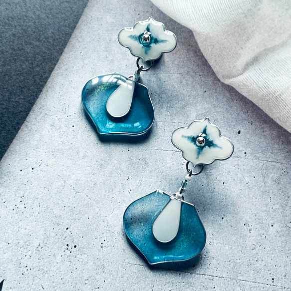 星之雲 1920s -耳環 Cloud of star 1920s Earrings  | cloisonné 第6張的照片