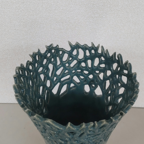透かし彫り花入 一輪挿し・花瓶・花器 登坂和嗣 通販 15398429