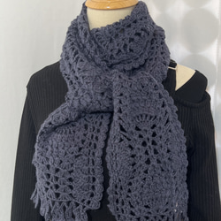 赤いレースのフリンジポンチョ その他トップス knit house muu