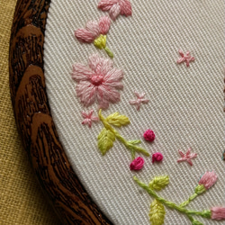 コーギーとお花の刺繍フレーム 3枚目の画像