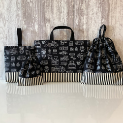 入園入学＊車とストライプの4点セット＊男の子＊ナチュラル レッスン