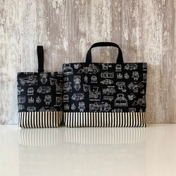 入園入学＊車とストライプの4点セット＊男の子＊ナチュラル レッスン