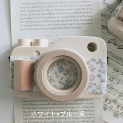 【MCD-001】✽ 花柄&動物 × もみの木カメラ ✽ デジカメ type・木のおもちゃ・フォトアイテム・写真立て 2枚目の画像