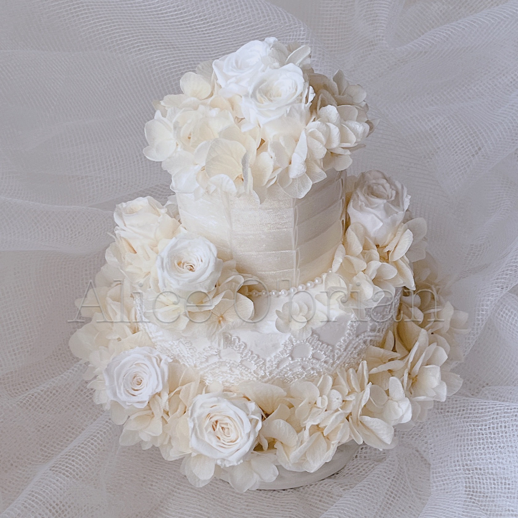 ♡ウェディングケーキウェルカムオブジェ〜Chandeleur♡リングピロー にも♡