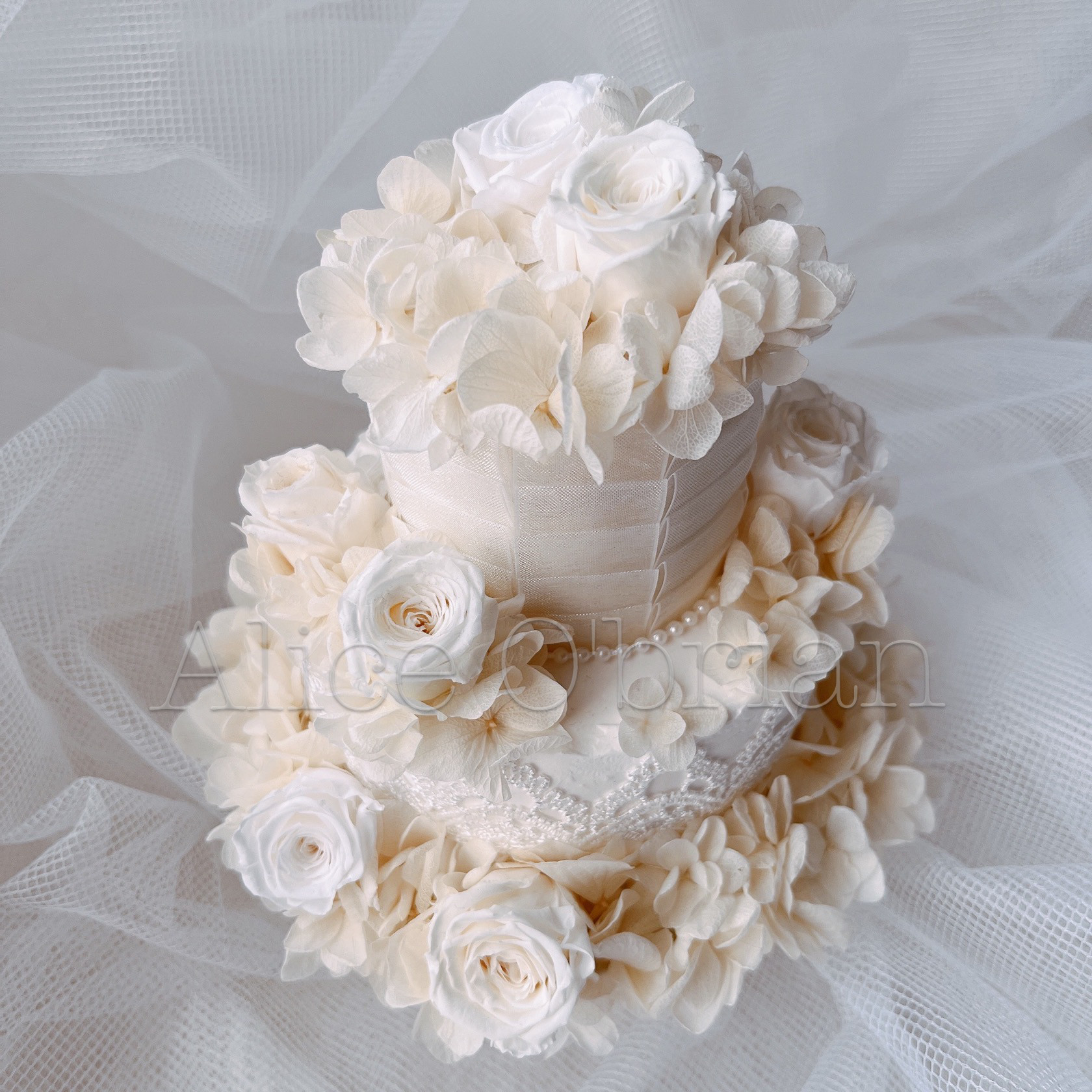 ♡ウェディングケーキウェルカムオブジェ〜Chandeleur♡リングピロー にも♡
