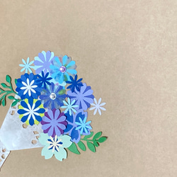 卒業•卒園アルバム、色紙用素材　お花と葉っぱ 1枚目の画像