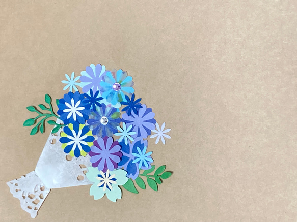 卒業•卒園アルバム、色紙用素材　お花と葉っぱ 1枚目の画像