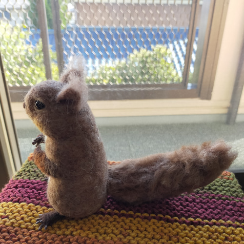 羊毛フェルト　リス 羊毛フェルト 日本リス 羊毛フェルト musa 通販 15398816｜Creema