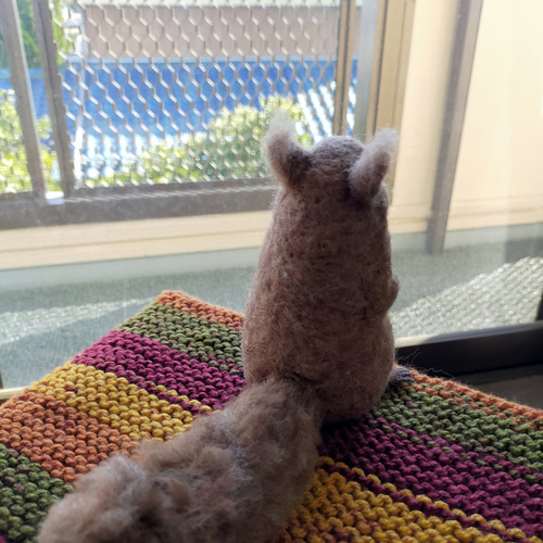 羊毛フェルト　リス 羊毛フェルト リス シマリス りすフィギュア 羊毛フェルト