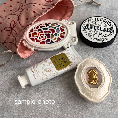 数量限定】インド刺繍・デニム/巾着ポーチ〈選べる4デザイン