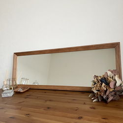 壁掛け、立て掛けミラー２枚1組アンティーク風ブロカント 日本製】立て掛けミラー 壁掛けミラー アンティーク 調 姿見