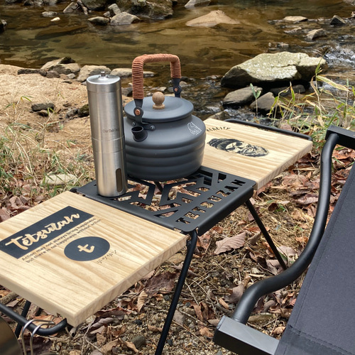 受注生産】ドクロ アイアン テーブル アウトドア ソロ キャンプ ロー