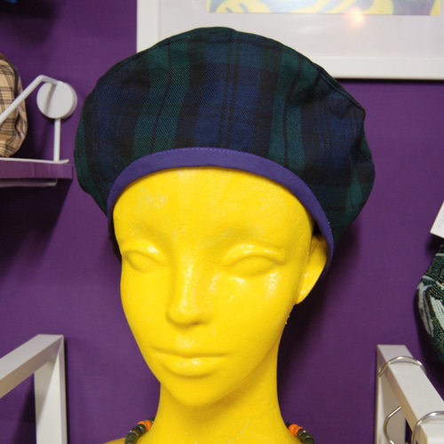 新品未開封⭐︎familiar ベレー帽 ダークグリーン チェック柄 s-musee_371007063