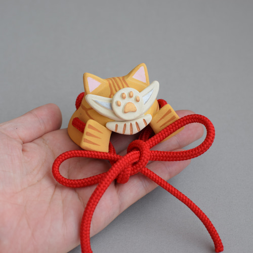 猫侍の猫耳兜（トラ猫）【受注製作】ご注文前にメッセージで納期