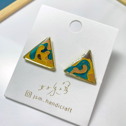 Traces of modern Earrings | cloisonné 2枚目の画像