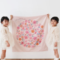 桜円のタペストリー／ひな祭り 大サイズ（壁掛け 簡単) ミシン仕上げ