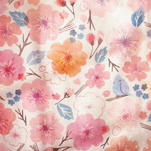 桜円のタペストリー／ひな祭り 大サイズ（壁掛け 簡単) ミシン仕上げ