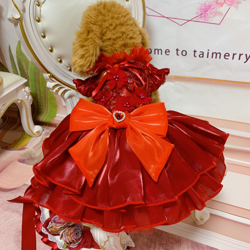 楽天市場】犬服 春 レトロいちごギンガムフリルワンピース SS-L