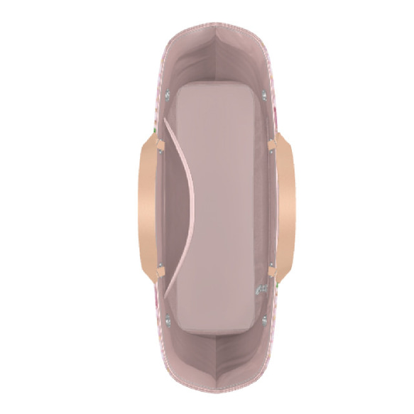【ビッグサイズ】デザイントートバッグ ビッグ 花柄 ロゴ ピンク 桜 サクラ 牡丹 トート バッグ カバン オシャレ 春 4枚目の画像