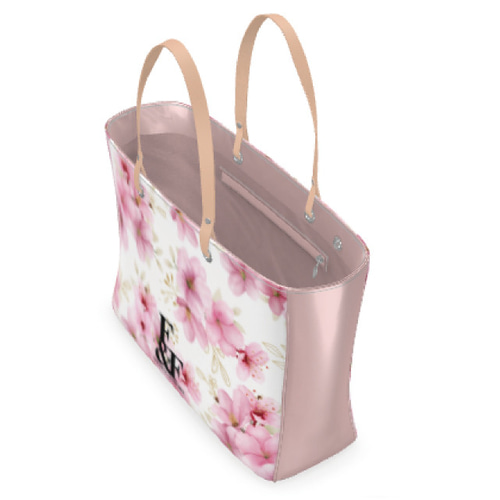 【未使用・美品】CARAMEL 花柄トートバッグ ピンク f2cf64fa0dd36bb100c6e1de496a50