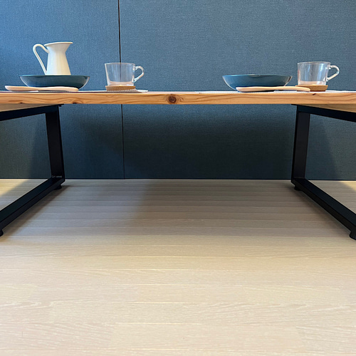 【オーダー】 ローテーブル 長方形 140cm 80cm 杉 折畳み脚 木組 角 オーダー】 ローテーブル 長方形 140cm 80cm 杉 折畳み脚 木組 角