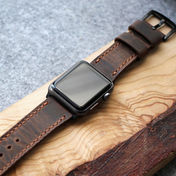 Apple Watch 革 ベルト アンティーク ブラウン 13枚目の画像