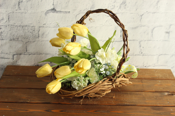 スプレーシェイプ～イエローチューリップ アートフラワー FAVEUR