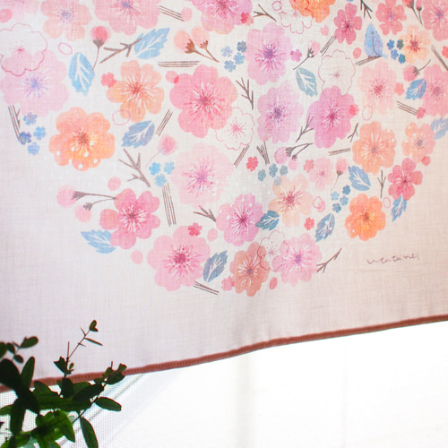 桜円のタペストリー／ひな祭り 中サイズ（壁掛け 簡単) ミシン仕上げ