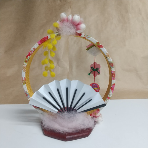 ひな祭り・おひなさま】ちりめん輪かざりSに、ちりめん兎雛