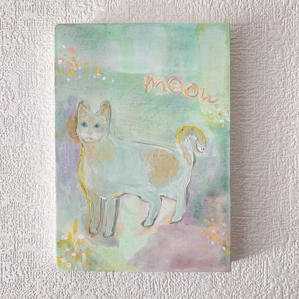 猫　イラスト　インテリア　原画 原画】猫の絵 絵画 Hang 通販 16975516｜Creema(クリーマ)
